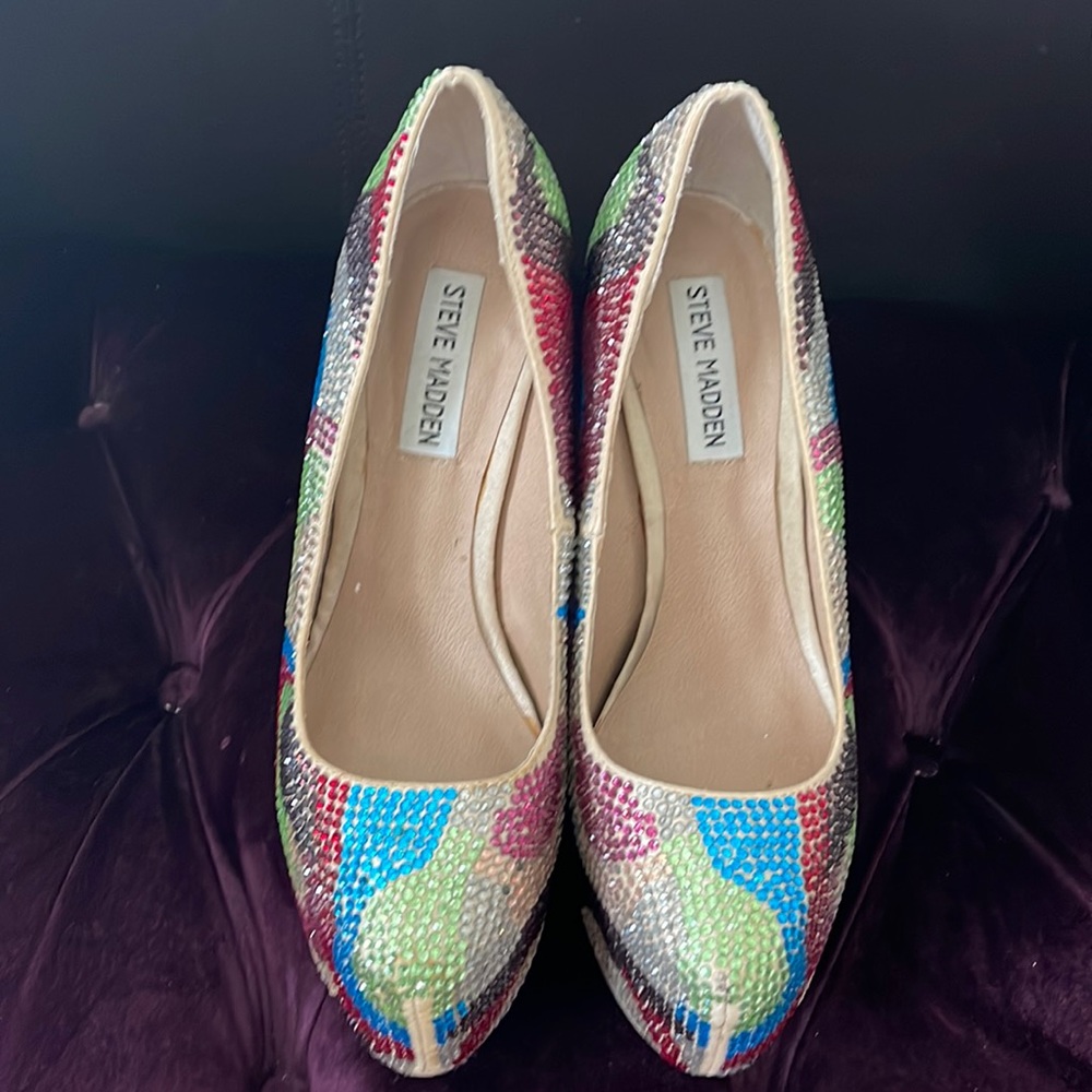 Steve Madden Multi Color Stilettos Beautiful Shoe - image 1